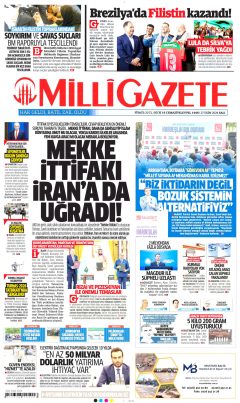 Milli Gazete Gazetesi Manşetleri
