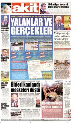 Yeni Akit Gazetesi Manşetleri