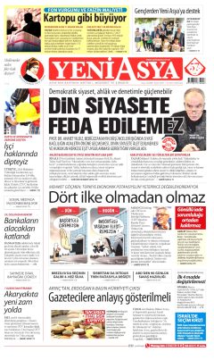Yeni Asya Gazetesi Manşetleri
