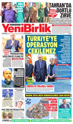 YeniBirlik Gazetesi Manşetleri