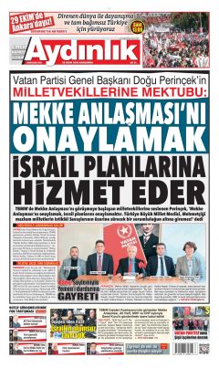 Aydınlık Gazetesi Gazetesi Manşetleri