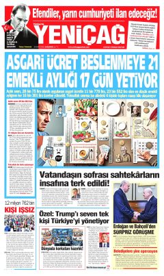 Yeniçağ Gazetesi Manşetleri