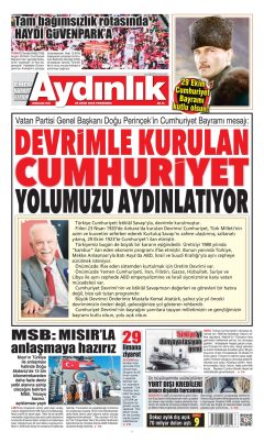 Aydınlık Gazetesi Gazetesi Manşetleri