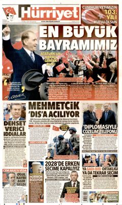 Hürriyet Gazetesi Manşetleri