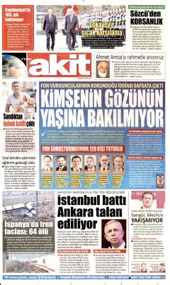 Yeni Akit Gazetesi Manşetleri
